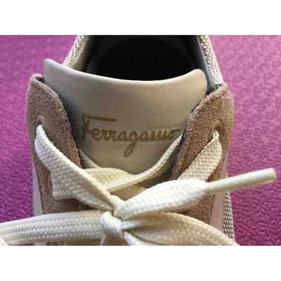 Pre-owned Ferragamo Camel Trainers