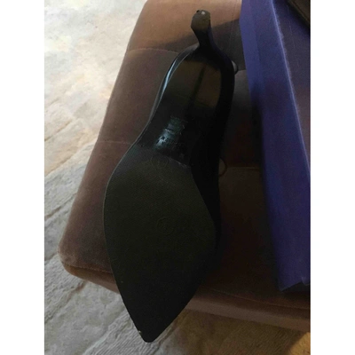 Pre-owned Stuart Weitzman Black Leather Heels