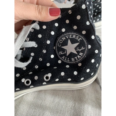 Pre-owned Converse Flats In Black