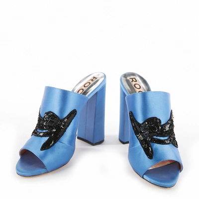 Pre-owned Rochas Cloth Heels In Blue