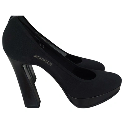 Pre-owned Roberto Festa Cloth Heels In Black