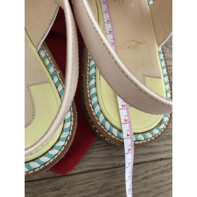 Pre-owned Christian Louboutin Leather Sandals In Pink