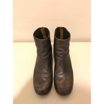 Pre-owned Marsèll Silver Leather Ankle Boots