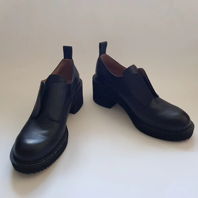 Pre-owned Jil Sander Leather Ankle Boots In Black