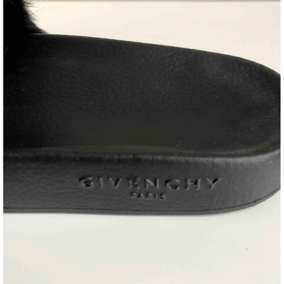 Pre-owned Givenchy Black Mink Sandals