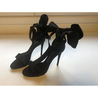 Pre-owned Alexis Mabille Leather Sandals In Black