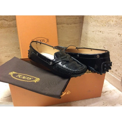 Pre-owned Tod's Flats In Black