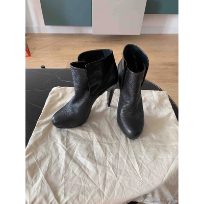 Pre-owned Pierre Hardy Leather Ankle Boots In Black