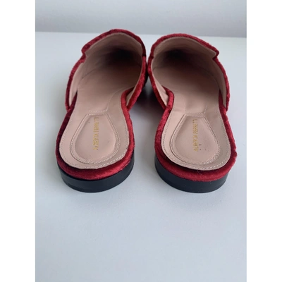 Pre-owned Alberta Ferretti Red Velvet Sandals