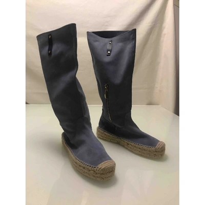 Pre-owned Cesare Paciotti Boots In Turquoise