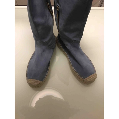 Pre-owned Cesare Paciotti Boots In Turquoise