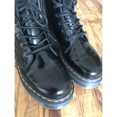 Pre-owned Dr. Martens' Jadon Black Leather Boots