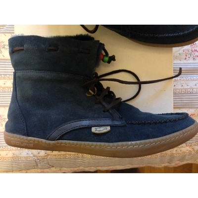 Pre-owned Dolfie Snow Boots In Blue