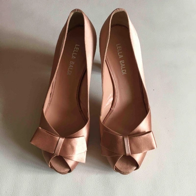 LELLA BALDI Pre-owned Leather Heels In Pink