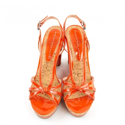 Pre-owned Marc By Marc Jacobs Patent Leather Heels In Orange