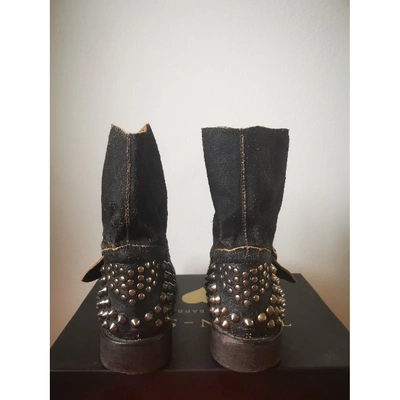 Pre-owned Twinset Black Leather Boots