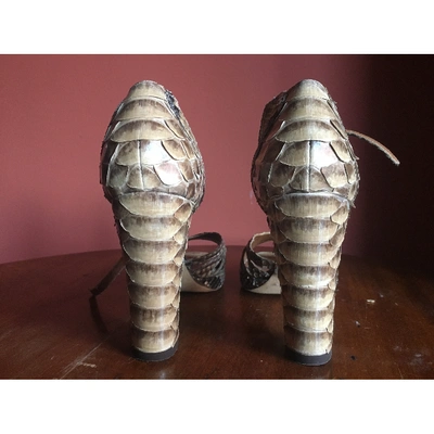 Pre-owned Chloé Beige Python Sandals