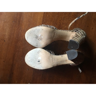 Pre-owned Chloé Beige Python Sandals