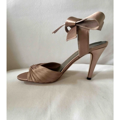 Pre-owned Valentino Garavani Cloth Sandals In Pink