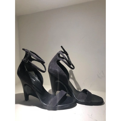 Pre-owned Helmut Lang Leather Sandals In Grey