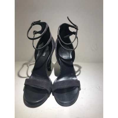 Pre-owned Helmut Lang Leather Sandals In Grey