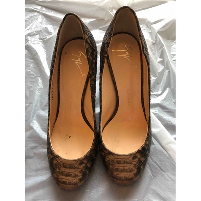 Pre-owned Giuseppe Zanotti Leather Heels In Brown