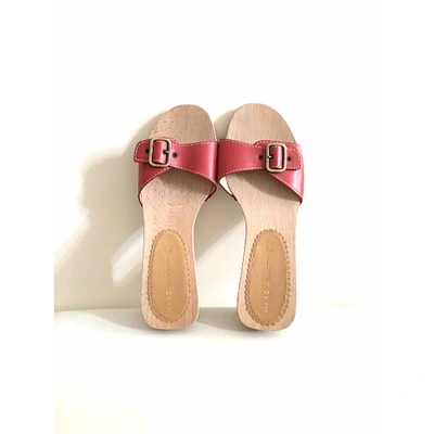 Pre-owned Marc Jacobs Red Leather Mules & Clogs