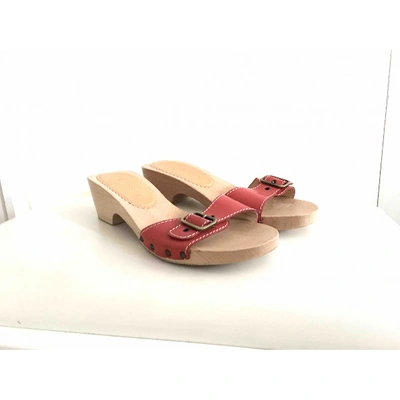 Pre-owned Marc Jacobs Red Leather Mules & Clogs