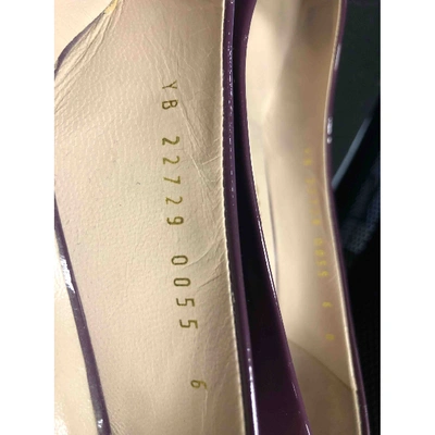 Pre-owned Ferragamo Patent Leather Heels In Purple