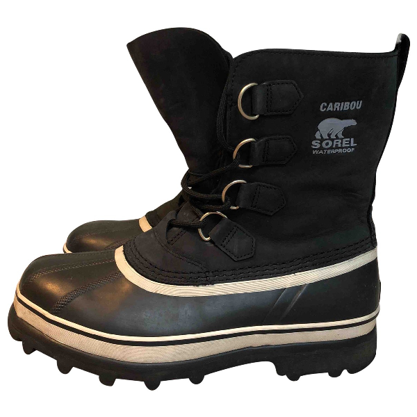 sorel black leather boots