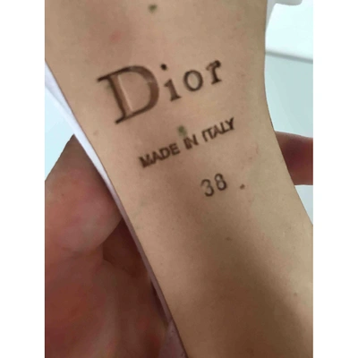 Pre-owned Dior Cloth Sandals In Pink