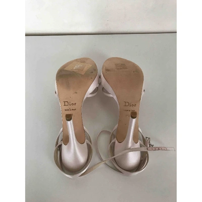 Pre-owned Dior Cloth Sandals In Pink