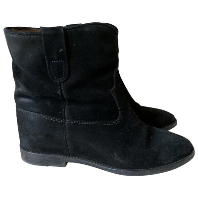 Pre-owned Isabel Marant Crisi  Black Suede Ankle Boots