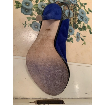 Pre-owned Balenciaga Blue Leather Sandals