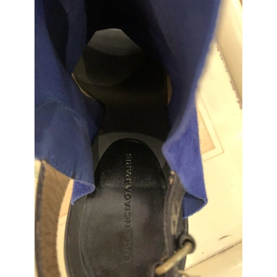 Pre-owned Balenciaga Blue Leather Sandals