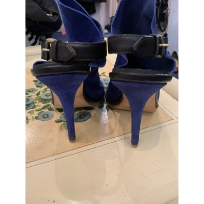 Pre-owned Balenciaga Blue Leather Sandals