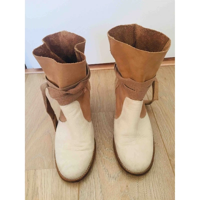 Pre-owned Humanoid Beige Leather Boots