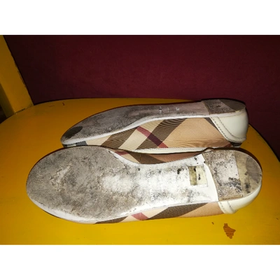 Pre-owned Burberry Leather Ballet Flats In Multi