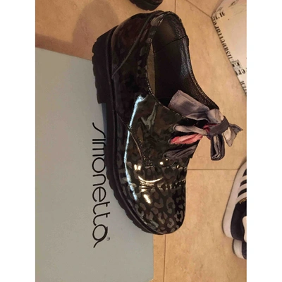 Pre-owned Simonetta Black Patent Leather Trainers