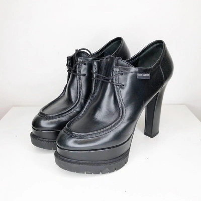 Pre-owned Louis Vuitton Black Leather Ankle Boots