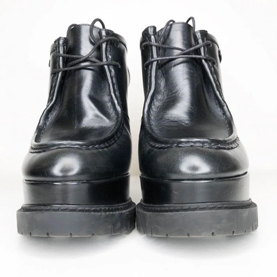 Pre-owned Louis Vuitton Black Leather Ankle Boots