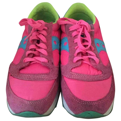 Pre-owned Saucony Pink Cloth Trainers