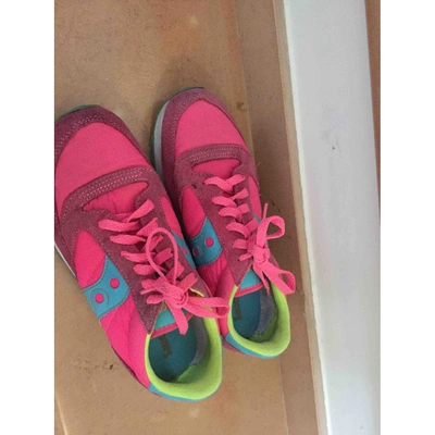 Pre-owned Saucony Pink Cloth Trainers