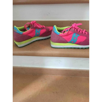 Pre-owned Saucony Pink Cloth Trainers