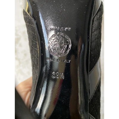 Pre-owned Versace Ankle Boots In Black