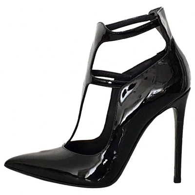 Pre-owned Gianmarco Lorenzi Leather Heels In Black