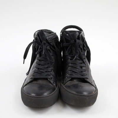 Pre-owned Buscemi Leather Trainers In Black