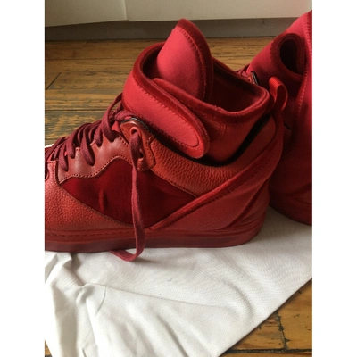 Pre-owned Balenciaga Red Leather Trainers