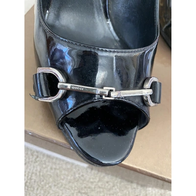 Pre-owned Gucci Patent Leather Heels In Black