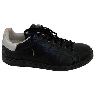 Pre-owned Isabel Marant Bart Leather Trainers In Black